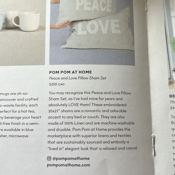 Peace and Love Pillow Sham Set from Spring 2023 Jilly Box - Picture 2 of 3